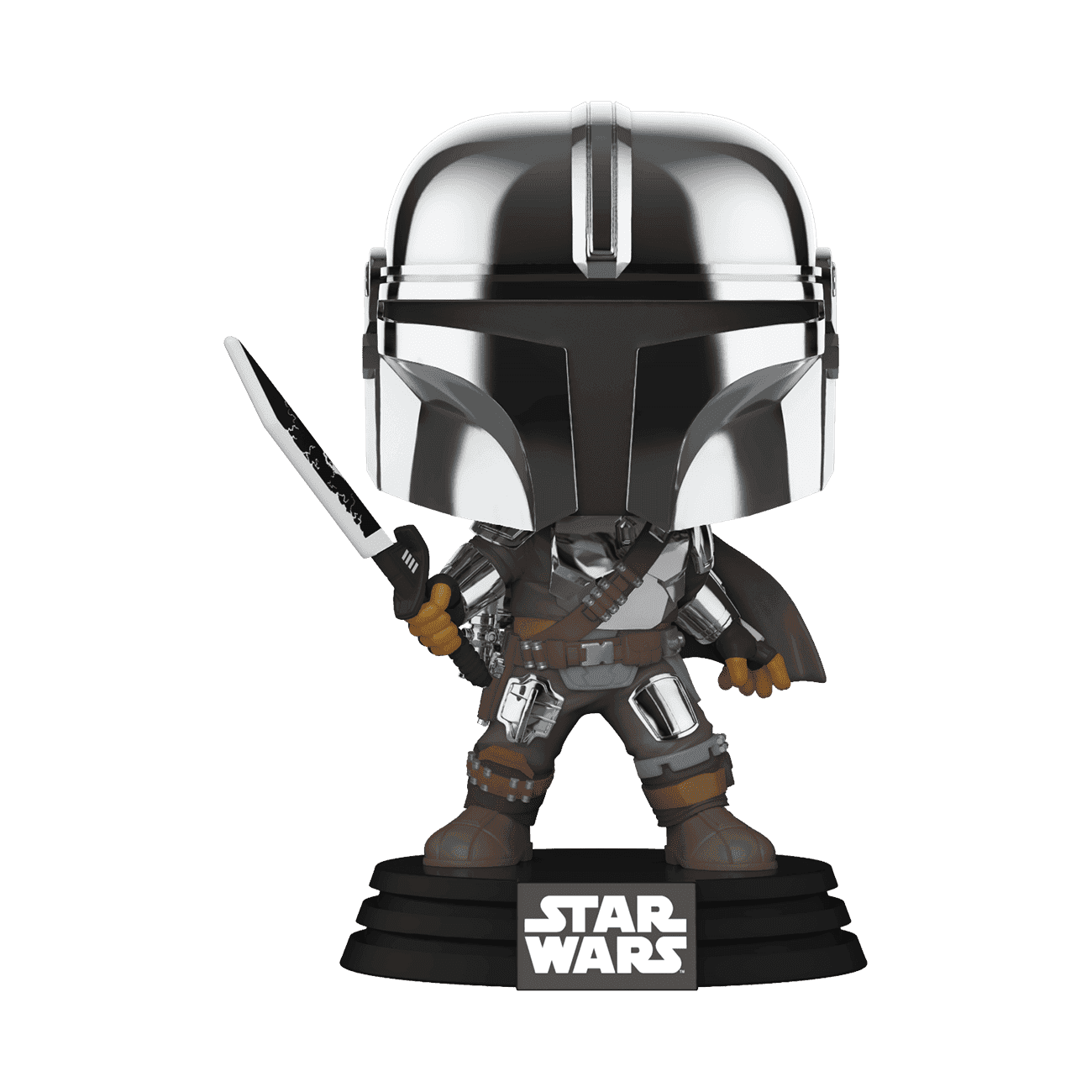 image de The Mandalorian with Dark Saber (Glows in the Dark) (Metallic)