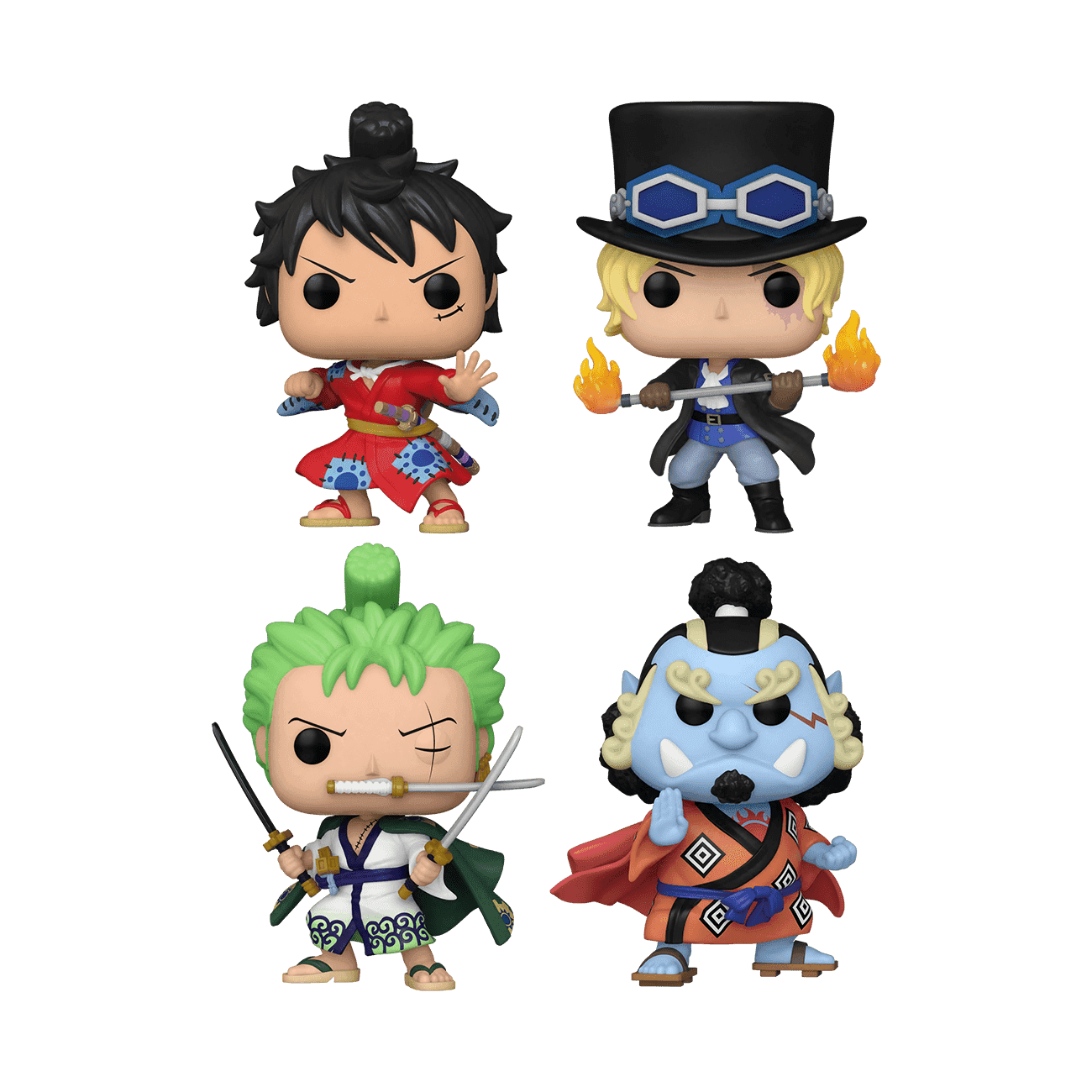 image de Luffytaro / Sabo / Roronoa Zoro / Jinbe- 4 Pack(Glows In The Dark)